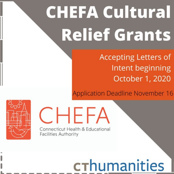 Now Accepting Letters of Intent for  CHEFA Cultural Relief Grants