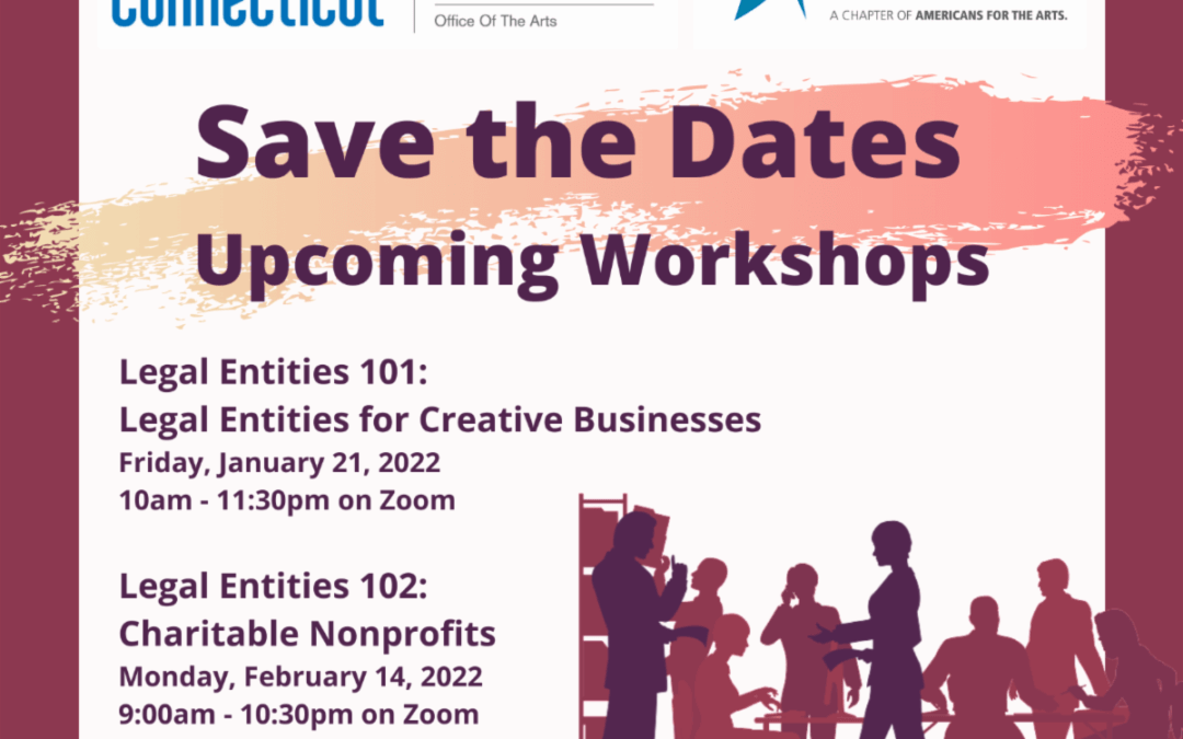 Workshops for Artists, Arts Administrators, and Creatives Businesses!